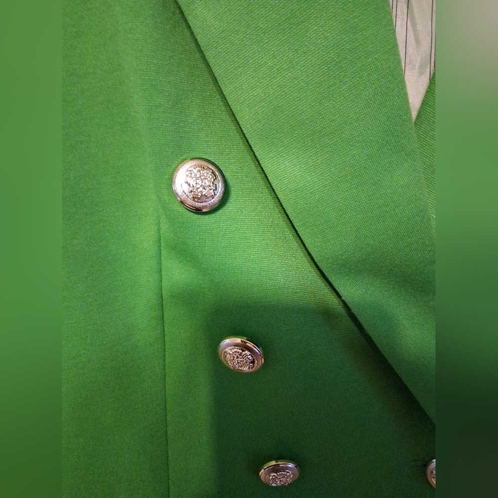 Jules & Leopold Green Blazer Silver Buttons Size M - Picture 4 of 7